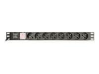 GEMBIRD Power distribution unit PDU 8 Schuko sockets 1U 16A 3 m cable