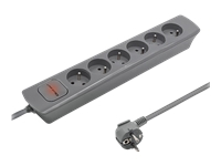 QOLTEC 50277 Power strip 6 sockets 1.8m Grey