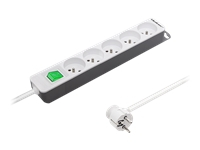 QOLTEC 50290 Power strip 5 sockets 1.8m White-grey