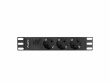 Lanberg Surge protector Rack PDU 10 1U 3x Schuko 2m 10A black C14