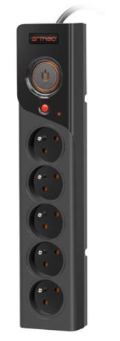 Armac Power strip Z5 5m 5x230V 10A Z5/50/CZ black