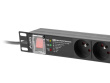 Lanberg Power strip PDU rack 19 inch 1U 16A 7X 230V PL SPD-3MP 2m black