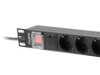 Lanberg Power strip Rack PDU 19 1U 16A 8X schuko 2M black