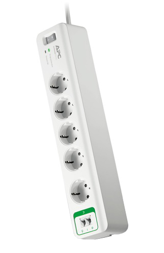 APC HOME/OFFICE SURGEARREST 5 OUTLETS WITH PHONE PROTECTION 230V SCHUKO