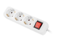 LANBERG Power strip 3x Shuko 1.5m Circuit breaker white