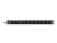 DIGITUS 1U Aluminum PDU rackmountable 8xC13 2xC19 16A 230VAC 50/60Hz IEC C20 plug