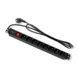 Qoltec Power strip for RACK 1U 16A, PDU, 8xFRENCH, 2m