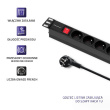 Qoltec Power strip for RACK 1U 16A, PDU, 8xFRENCH, 2m