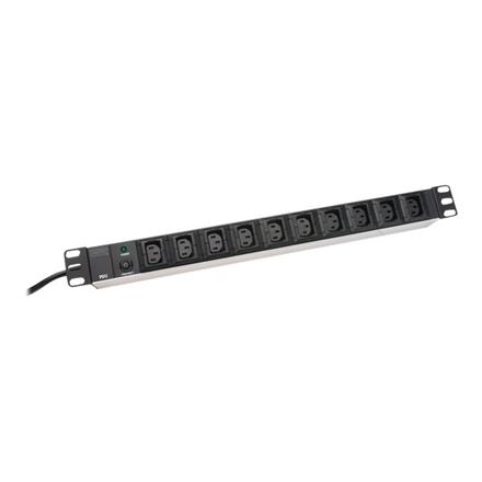 Digitus Aluminum outlet strip, IEC C14 plug | DN-95404 | Sockets quantity 10 DN-95404