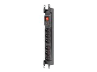 ARMAC Multi M6 Surge protector rack 19inch 6x IEC 3m black