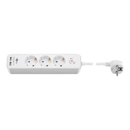 41264 3-Way Power Strip with Switch and USB | Sockets quantity 3 41264