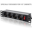 Qoltec Power strip for RACK 10 1U,16A,PDU,4xSCHUKO,1.8
