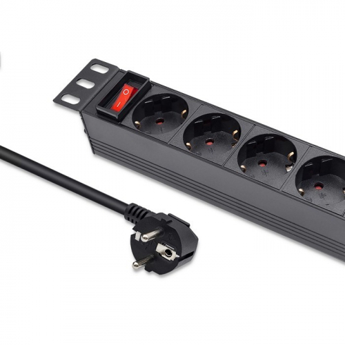 Qoltec Power strip for RACK 10 1U,16A,PDU,4xSCHUKO,1.8