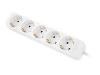 LANBERG Power strip 5x Shuko 3m white