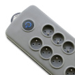 Qoltec Surge protector Quick Switch 8 sockets 2,5m gray