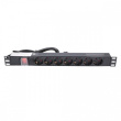 Extralink Power strip 19-inches 1U, 7 sockets, with switch 2m