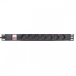Extralink Power strip 19-inches 1U, 7 sockets, with switch 2m