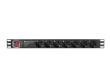 Lanberg Power strip PDU PRO 19 inch 1U 16A 7X SCHUKO SPD-3MP 2m black