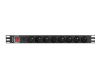 Lanberg Power strip PDU rack 19 inch 1U 16A 8X 230V PL 2 black