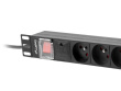 Lanberg Power strip PDU rack 19 inch 1U 16A 8X 230V PL 2 black