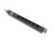 Lanberg PDU rack power strip 19 inch 1U 16A 5xschuko 2m black