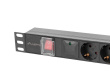 Lanberg PDU rack power strip 19 inch 1U 16A 5xschuko 2m black