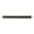 Aluminum outlet strip with pre-fuse | DN-95410 | Sockets quantity 8 DN-95410