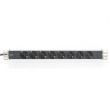 Aluminum outlet strip with 8 safety outlets | DN-95401 | Sockets quantity 8 DN-95401