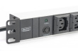 Digitus aluminum outlet strip, 10 outlets, 2 m supply IEC C14 plug
