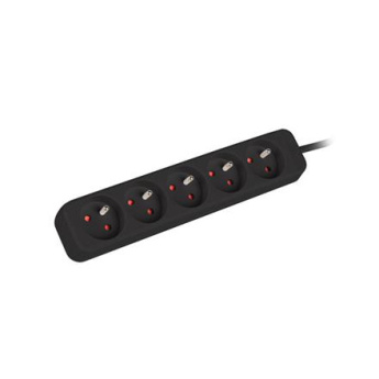 Power strip outlets for UPS system, 1m | PS0-05E-0100-IEC-BK | Sockets quantity 5 PS0-05E-0100-IEC-BK
