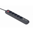 SPG5-U2-5 Power strip with USB charger, 5 sockets, USB 2A, 1.5 m SPG5-U2-5