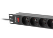 Lanberg Rack power strip PDU 19 inch 1U 16A 9X 230V PL 3m black