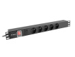 Lanberg PDU rack power strip 19 inch 1U 16A 5x230V 2m black C14