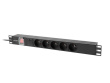 Lanberg PDU rack power strip 19 inch 1U 16A 5x230V 2m black C14