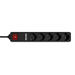 EnerGenie SPG5-U2-5-02 Power strip with USB charger, 5 sockets, 1.5 m, USB 2A, Must | EnerGenie SPG5-U2-5-02