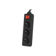 Lanberg Cable Power Strip, 3X French Outlets with Switch, Quality-Grade Copper, 1.5 m | PS1-03E-0150-BK