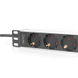 10” Socket Strip with Aluminum Profile, 4-way safety sockets | DN-95418 DN-95418