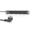 10” Socket Strip with Aluminum Profile, 4-way safety sockets | DN-95418 DN-95418
