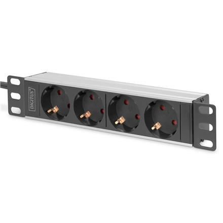 10” Socket Strip with Aluminum Profile, 4-way safety sockets | DN-95418 DN-95418