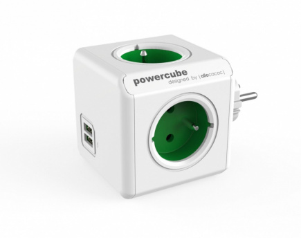 Allocacoc PowerCube Original USB 2202 Green Allocacoc PowerCube Original USB 2202 Green