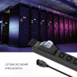 Qoltec Power strip for RACK 19cali | circuit breaker | 1U | 10A | PDU 8xIEC C13 | 2m