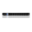 Qoltec Power strip for RACK 19cali | circuit breaker | 1U | 10A | PDU 8xIEC C13 | 2m