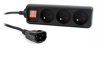 Gembird UPS power strip 3FR/16A/C14/0.6m/Must