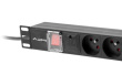 Lanberg Surge protector Rack PDU 1U 10A 4X 230V PL 4X IEC C13 2m C14 Must