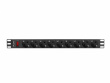 Lanberg Rack PDU 1U 9xSchuko PDU-09F-0300-BK 16A 9xSchuko 3m Must