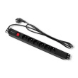 Qoltec Power strip for RACK 1U 16A, PDU, 6xFRENCH, 2m