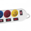 Maclean Power strip 5 socket with switches MCE204M/W