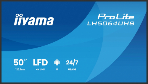 iiyama LH5064UHS-B1AG Signage Display Digital signage flat panel 127 cm (50