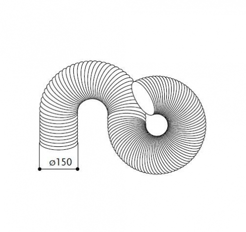 Painduv ventilatsiooni toru Faber D 150 mm, 1,5 m