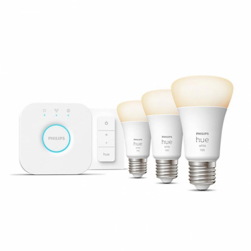 Philips Hue Starter Kit, Bridge, Dimmer, 3x E27, valge - Nutivalgusti stardikomplekt / 929002469204